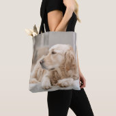 Canvas tas met Golden Retriever (Dichtbij)