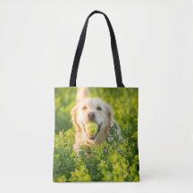 Canvas tas met Golden Retriever