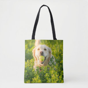 Canvas tas met Golden Retriever