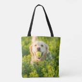 Canvas tas met Golden Retriever (Achterkant)