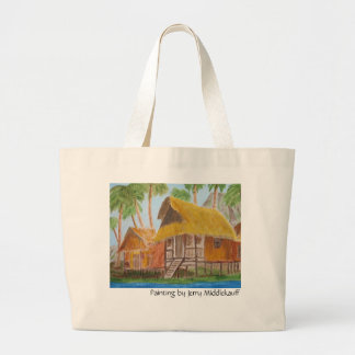 canvas tas met Grass Huts door Jerry Middlekauff