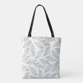 Canvas tas met groene bladeren (Achterkant)