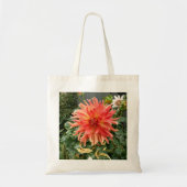 Canvas tas met grote oranje bloem (Voorkant)
