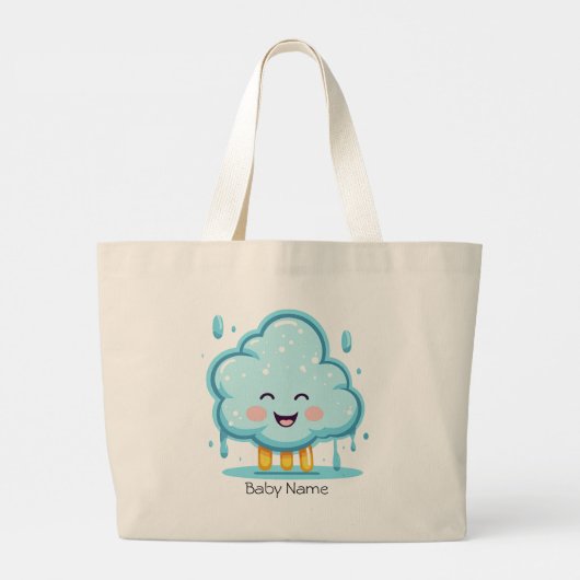 Canvas tas met het afbeelding van een kleine regen (Achterkant)