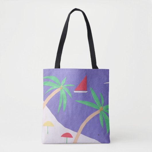 Canvas tas met Island Scene (Voorkant)