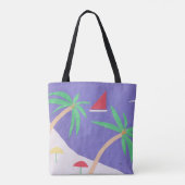 Canvas tas met Island Scene (Achterkant)