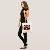 Canvas tas met kattenillustratie (Voorkant (model))