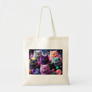 Canvas tas met kattenillustratie