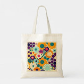 Canvas tas met kleurrijke bloemenpatronen (Achterkant)