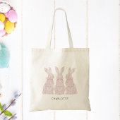 Canvas tas met Lace Bunny Design