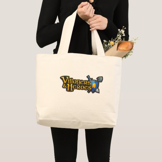 canvas tas met logo van dorpelingen en helden (Voorkant (product))