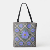 Canvas tas met Lovely Blue Asters (Achterkant)