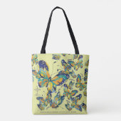 Canvas tas met Mariposas Design en liefde (Achterkant)