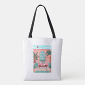 canvas tas met Marokkaanse Marakech verf (Achterkant)