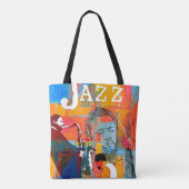 Canvas tas met meerdere kleuren, Jazz Greats (Achterkant)