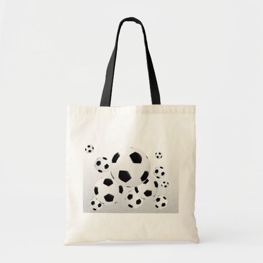 Canvas tas met meerdere Voetballen (Voorkant)