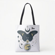 Canvas tas met mystieke vlinder & Sky