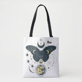 Canvas tas met mystieke vlinder & Sky