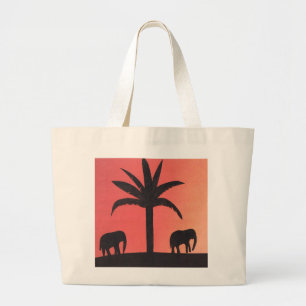 Canvas tas met olifantensceen