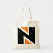 Canvas tas met Oranje en zwarte letters (Voorkant)