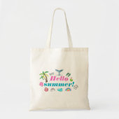 Canvas tas met palmboom en zomervibes (Voorkant)