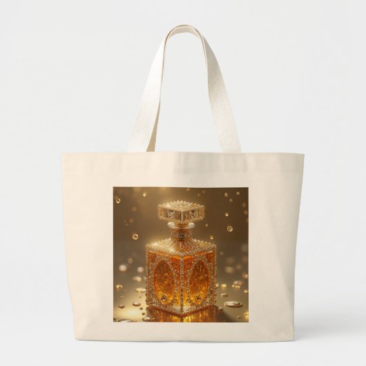 canvas tas met prachtige parfumfles (Voorkant)