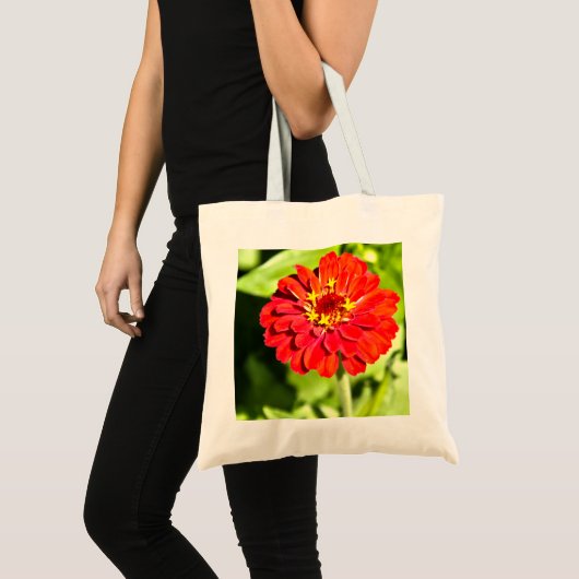 canvas tas met Red Zinnia (Voorkant (product))