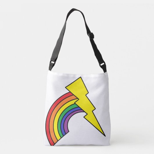 Canvas tas met regenbogen en blikbouten (Achterkant)