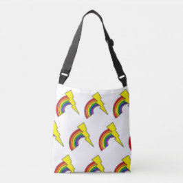 Canvas tas met regenbogen en blikbouten