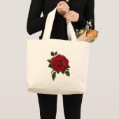 Canvas tas met rode rozen (Voorkant (product))