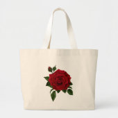 Canvas tas met rode rozen (Voorkant)