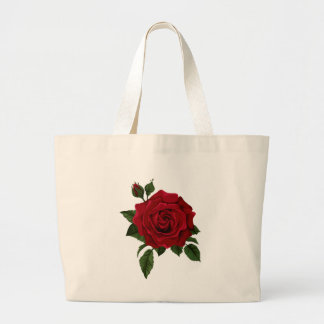Canvas tas met rode rozen