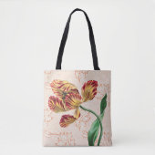  Canvas tas met rood en goudpluis (Voorkant)