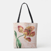 Canvas tas met rood en goudpluis (Achterkant)