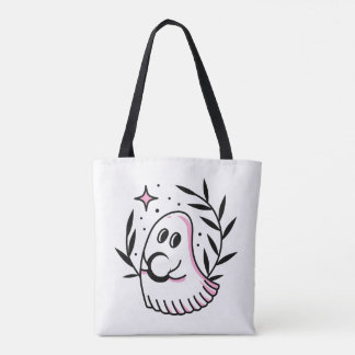 Canvas tas met roze en zwart Full Logo Design