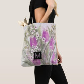 Canvas tas met roze florale monogram bruistamid gi (Dichtbij)