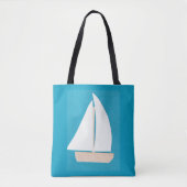 Canvas tas met Sailboat Design (Voorkant)