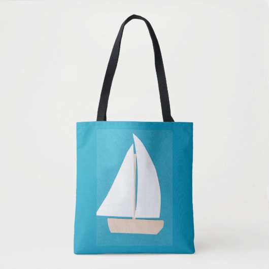 Canvas tas met Sailboat Design (Voorkant)