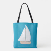 Canvas tas met Sailboat Design (Achterkant)