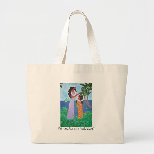 Canvas tas met Tahitian Mam en Dochter (Voorkant)