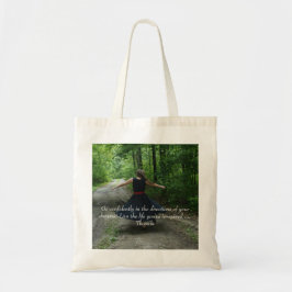 Canvas tas met Thoreau-citaat en originele foto