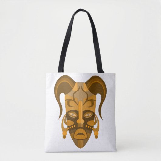 CANVAS TAS MET TRADITIONEEL MASKONTWERP (Voorkant)