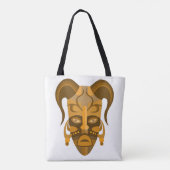 CANVAS TAS MET TRADITIONEEL MASKONTWERP (Achterkant)