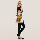 CANVAS TAS MET TRADITIONEEL MASKONTWERP (Op model)