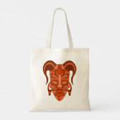 CANVAS TAS MET TRADITIONEEL MASKONTWERP (Achterkant)