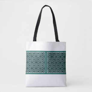Canvas tas met Turks Tegel Patroon Groen