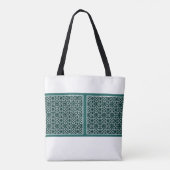 Canvas tas met Turks Tegel Patroon Groen (Achterkant)
