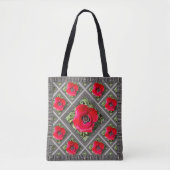 Canvas tas met Vibrant Red Poppies (Voorkant)