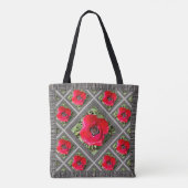 Canvas tas met Vibrant Red Poppies (Achterkant)