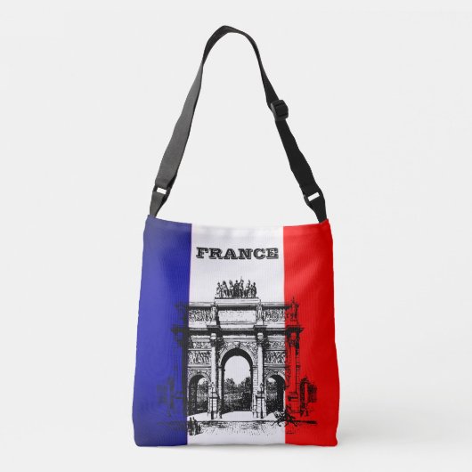 Canvas tas met vlag van Frankrijk (Achterkant)